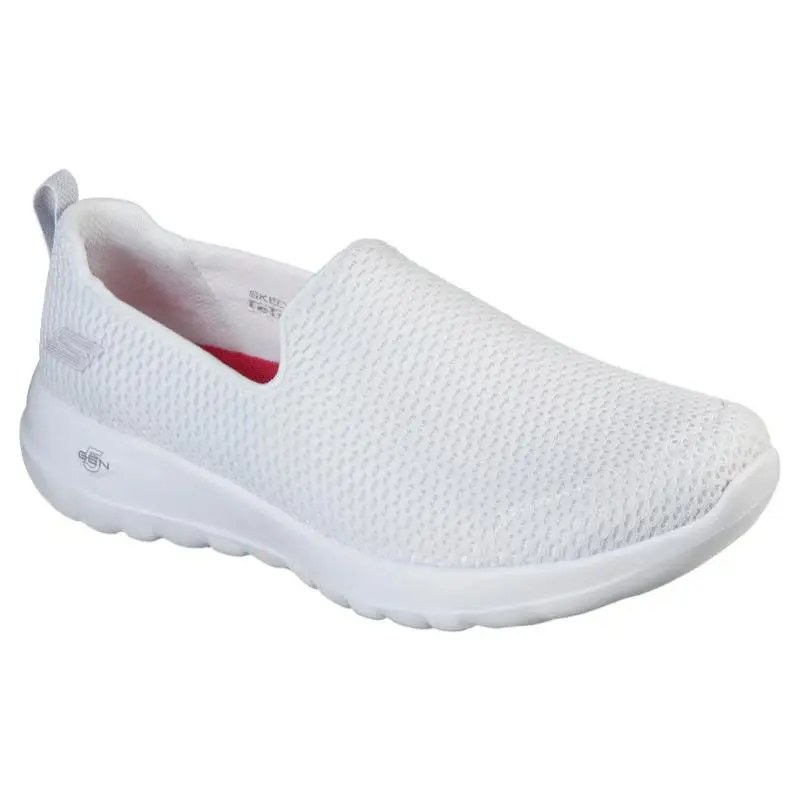 Womens Skechers GO Walk Joy White Mesh Shoes - White