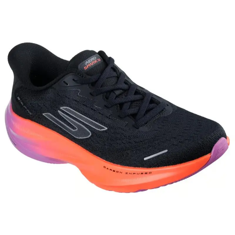 Womens Skechers Slip Ins Aero Spark Black Purple Pink Mesh Shoes