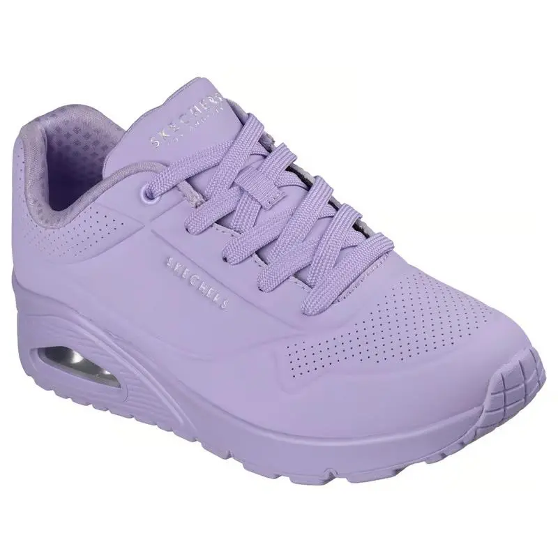 Womens Skechers Uno Stand ON Air Purple Lavender Durabuck Shoes