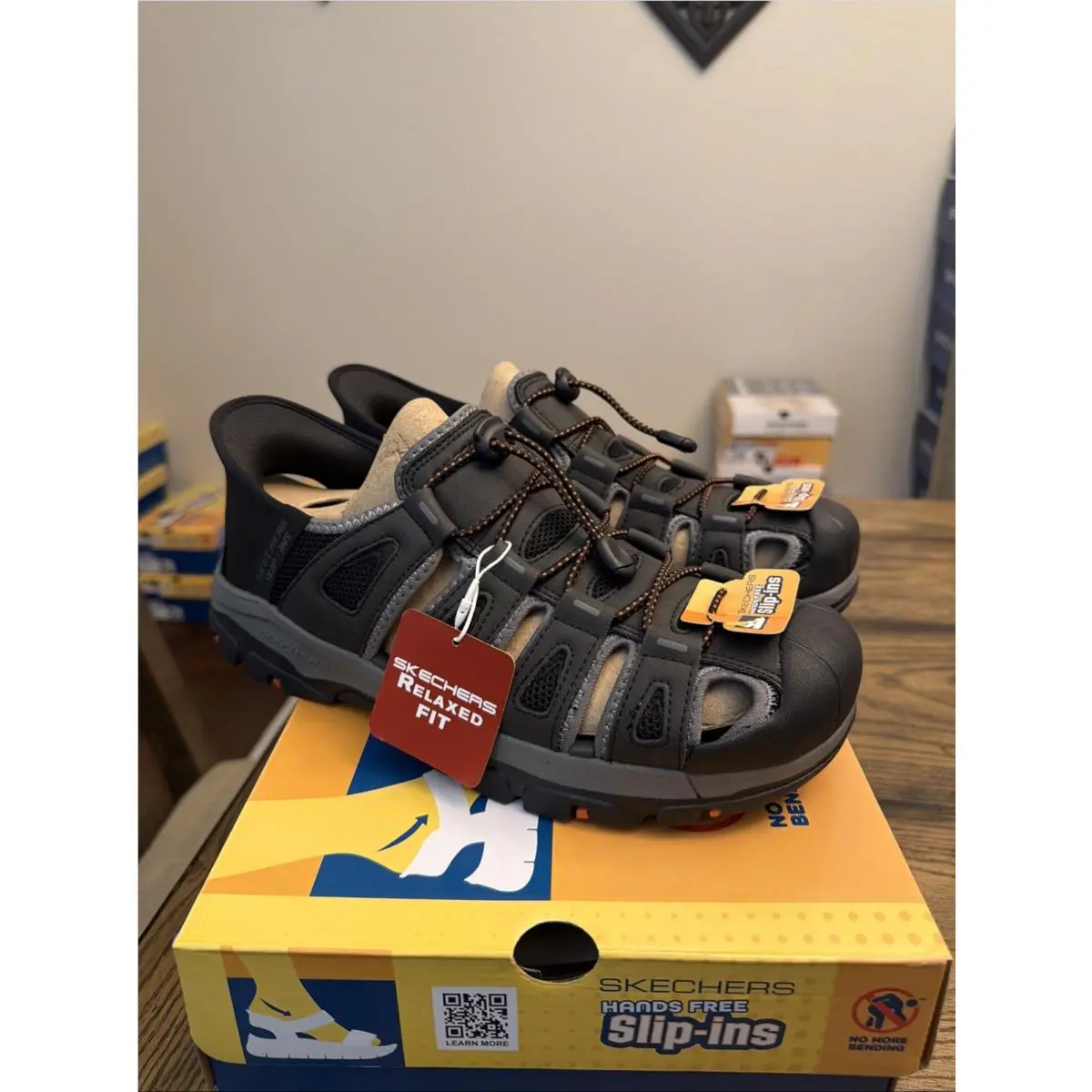 Skechers Tresmen Norvick Relaxed Fit Fisherman Sandal 205187 Men’s 9 Black…F2