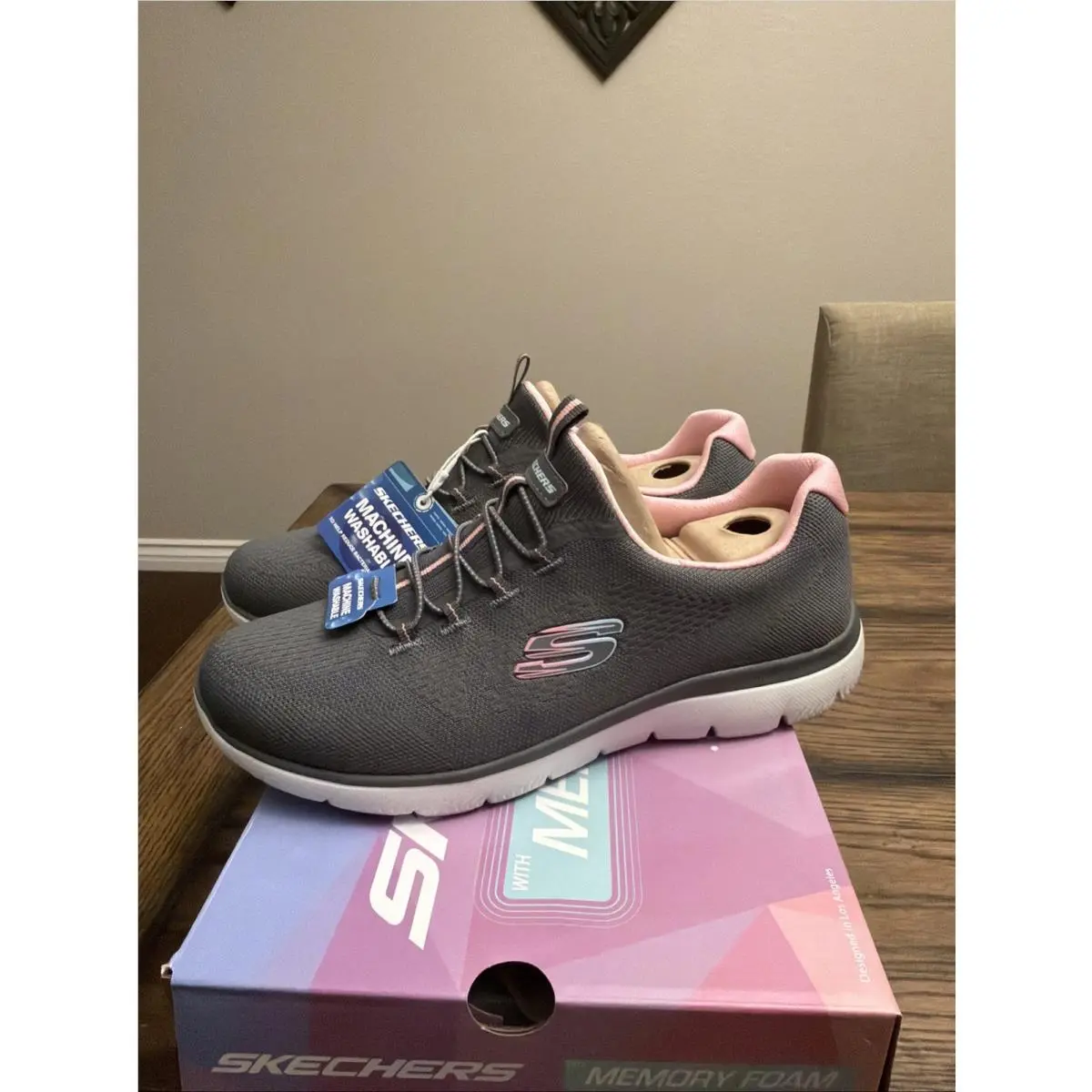 Skechers shoes - Skechers Summits - Summits - Charcoal / Pink 1