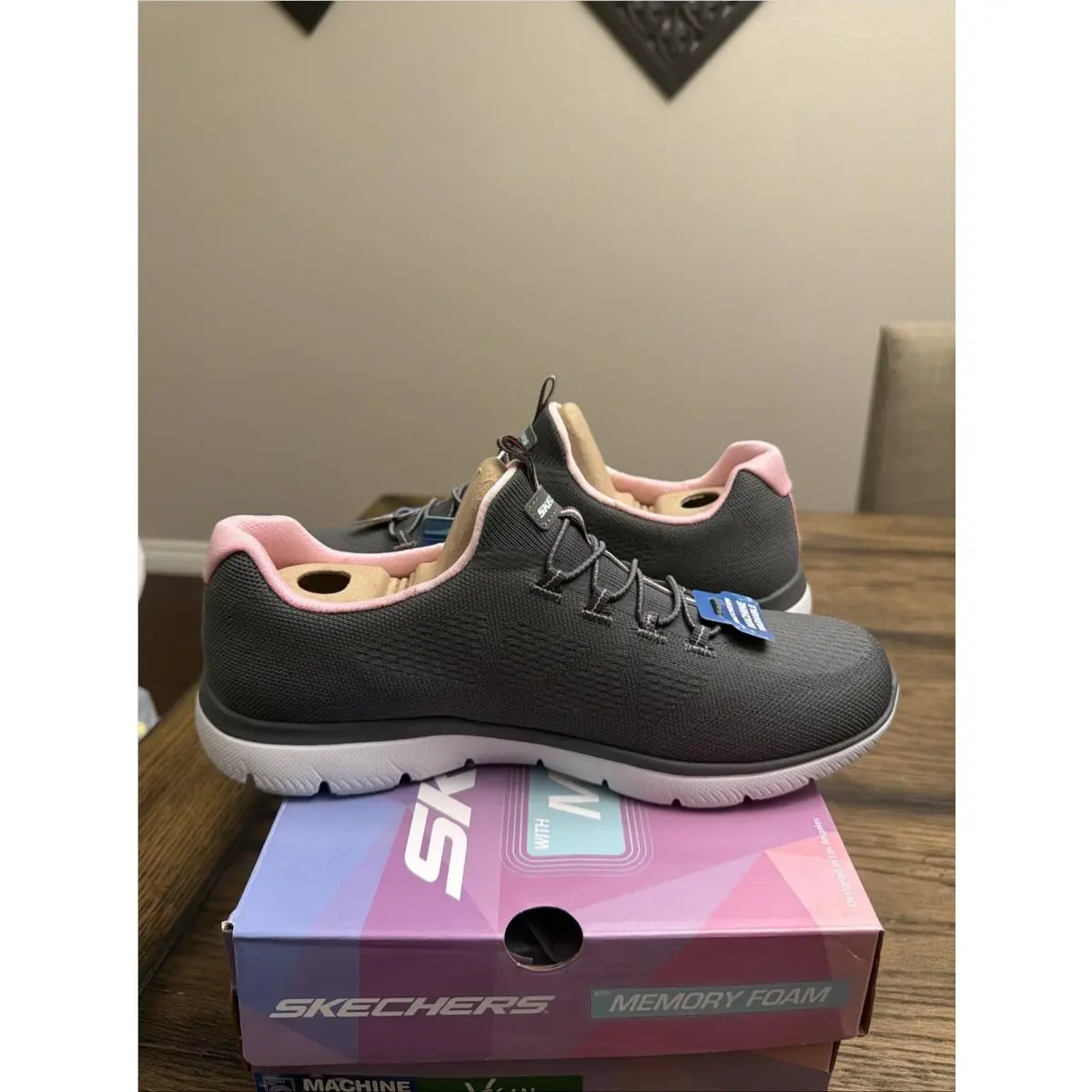 Skechers shoes - Skechers Summits - Summits - Charcoal / Pink 3