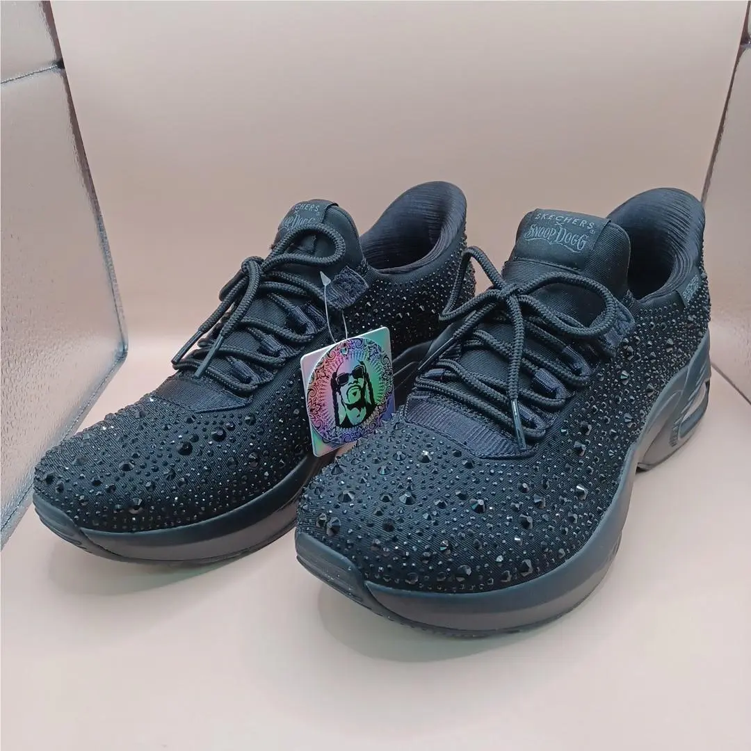 Skechers Sketchers X Snoop Dog Rhinestone Air Sneakers-black Women Size 8.5 US