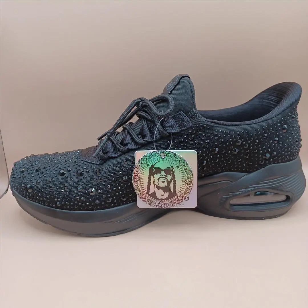 Skechers shoes - Sketchers Snoop Dog Rhinestone Air Sneakers-Black - Black 12
