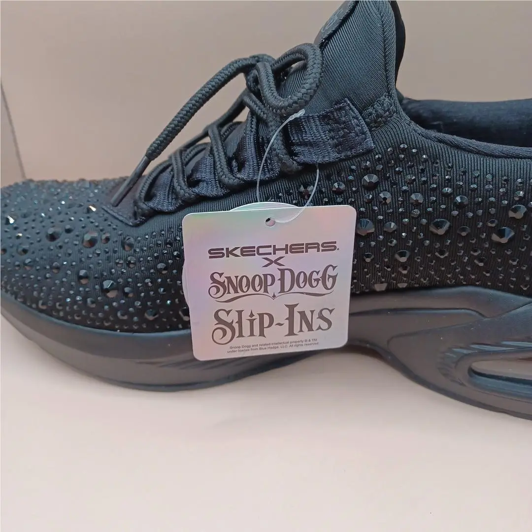 Skechers shoes - Sketchers Snoop Dog Rhinestone Air Sneakers-Black - Black 13