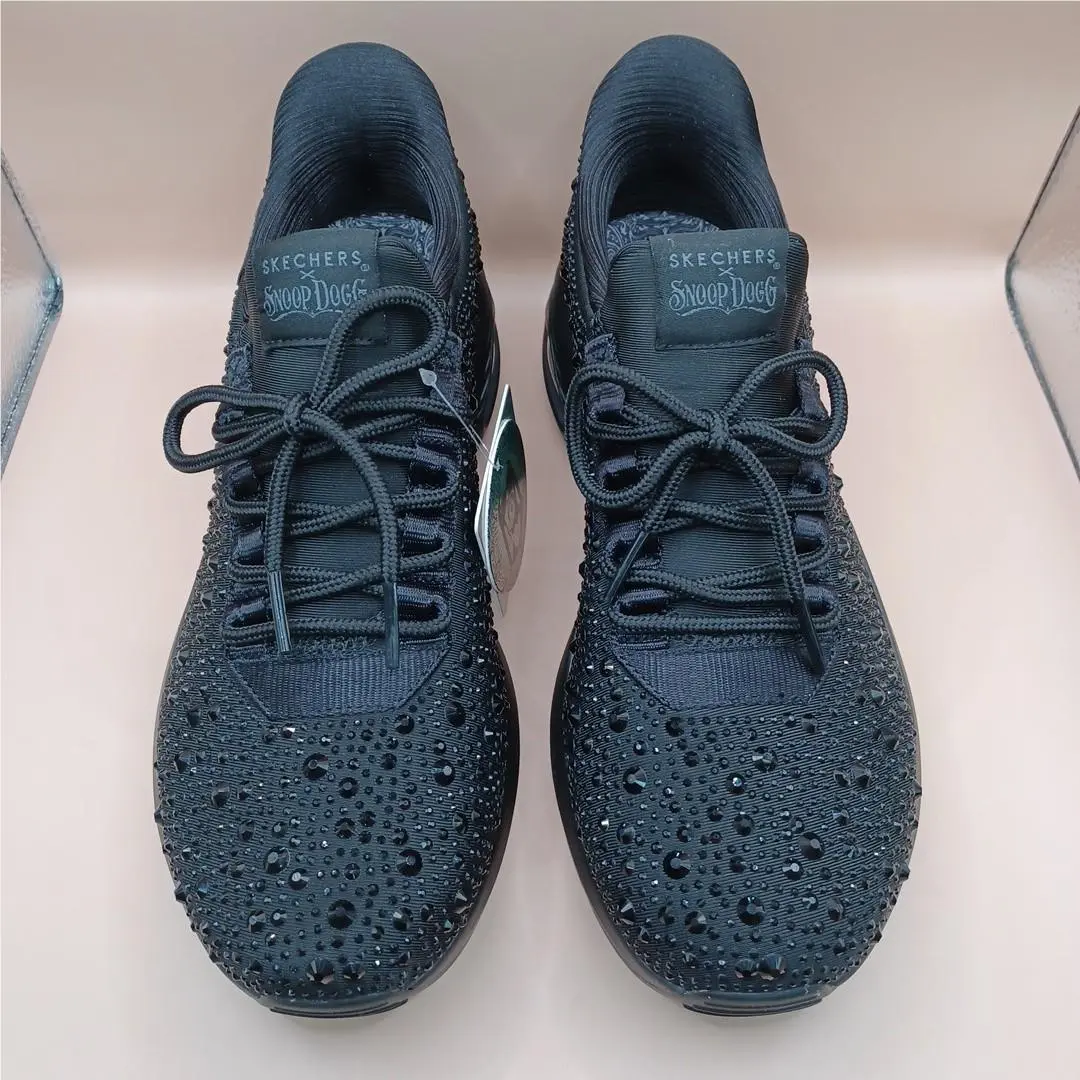 Skechers shoes - Sketchers Snoop Dog Rhinestone Air Sneakers-Black - Black 1
