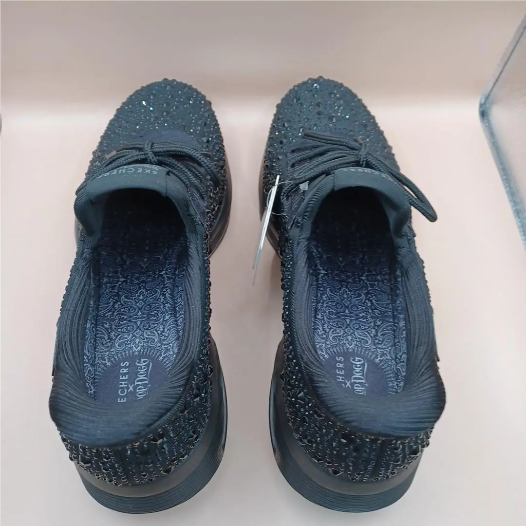Skechers shoes - Sketchers Snoop Dog Rhinestone Air Sneakers-Black - Black 3