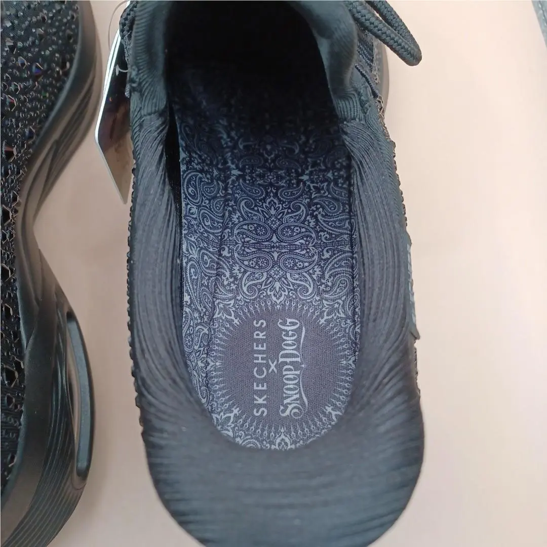 Skechers shoes - Sketchers Snoop Dog Rhinestone Air Sneakers-Black - Black 5