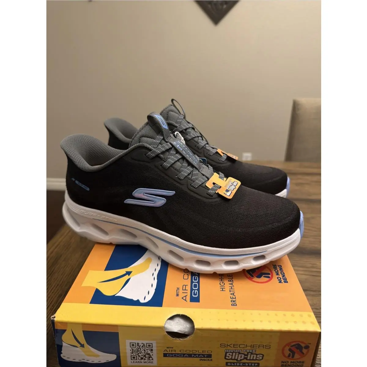 Skechers Go Walk Glide Step 2.0 Maria Slip-ins Black/blue Women SZ 9 …bs