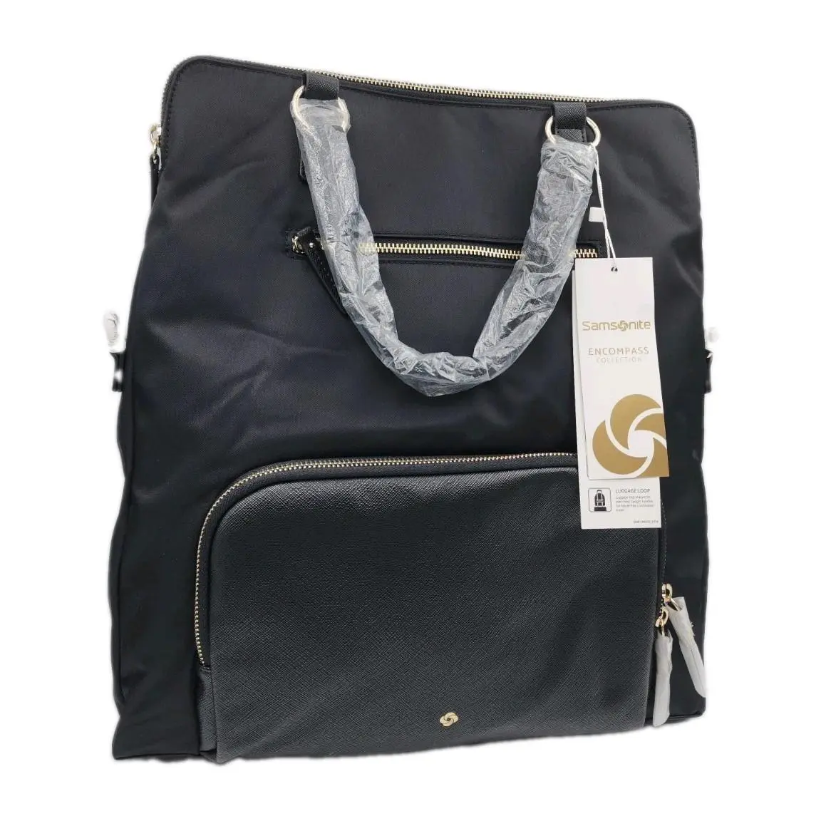 Samsonite Encompass Convertible Waterproof Black Tote Backpack