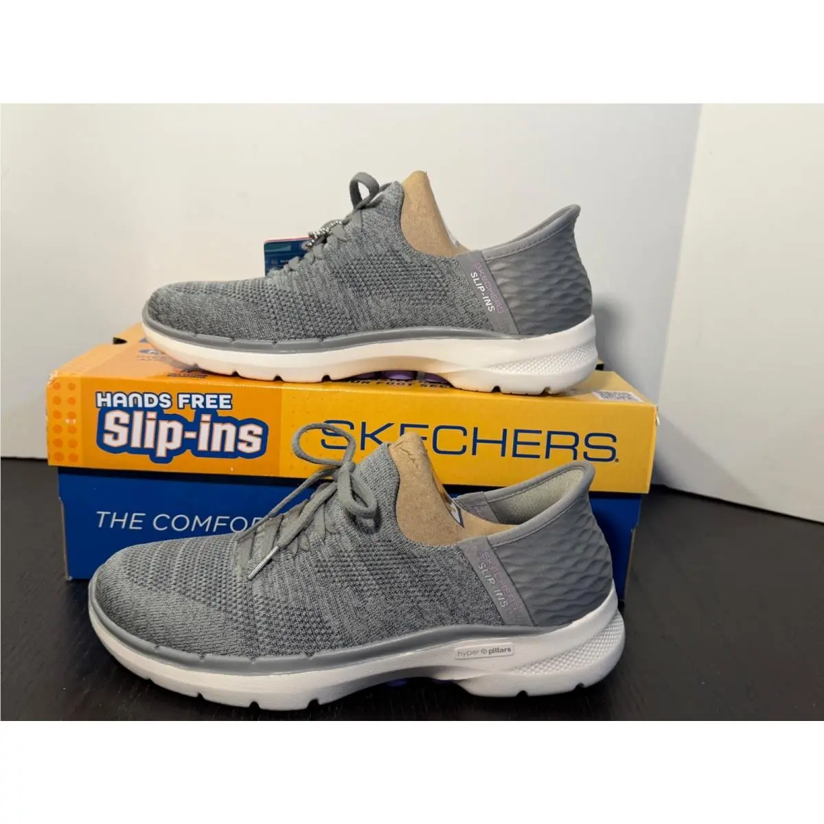 Skechers shoes - Skechers GO WALK 6 - WALK - Grey, Purple 5