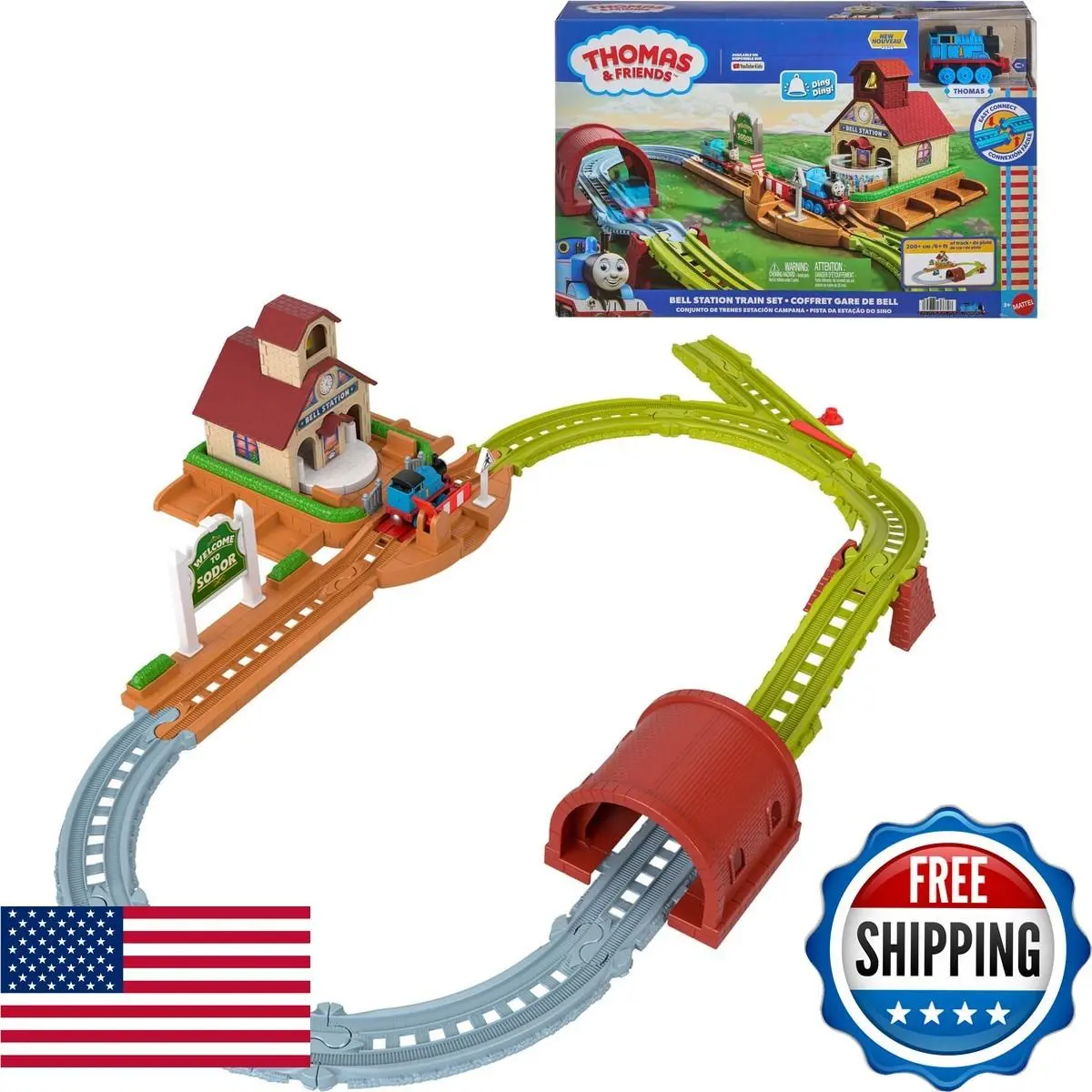 Thomas Friends Bell Station Playset Push-along Thomas Toy Tra