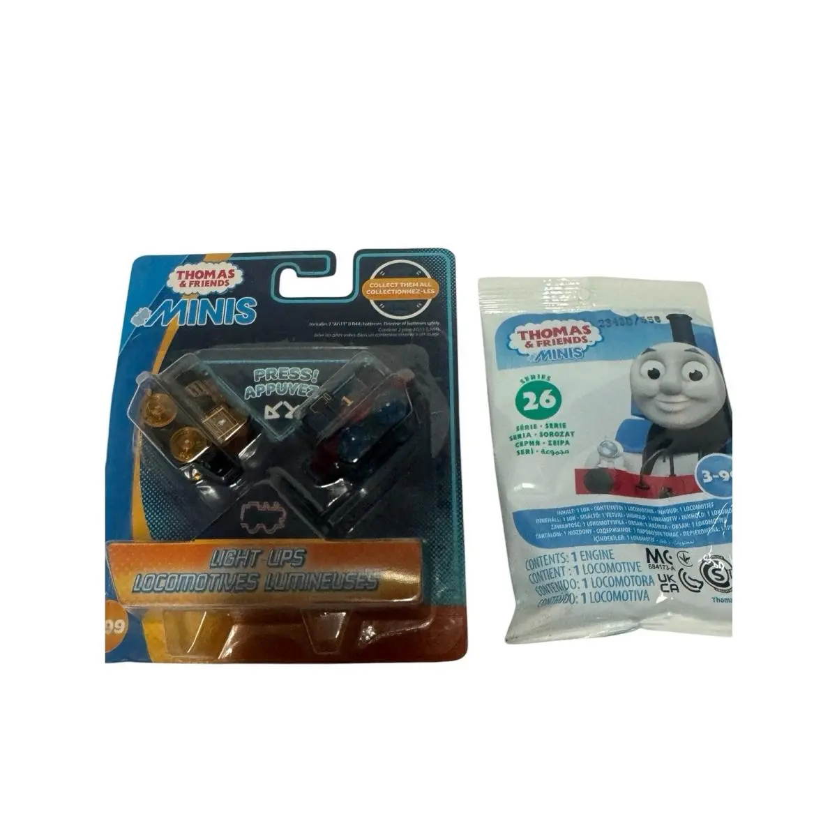 Mattel Thomas & Friends Minis Light up Mini Thomas Set of 2 Thomas Friends Minis + Blind Bag
