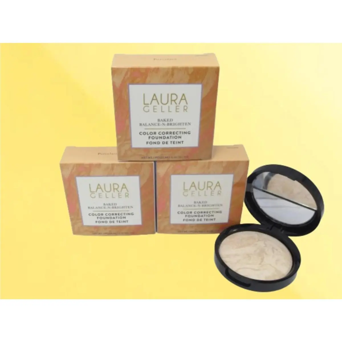 Laura Geller Baked Balance-n-brighten Color Correcting Foundation Porcelain 3PC