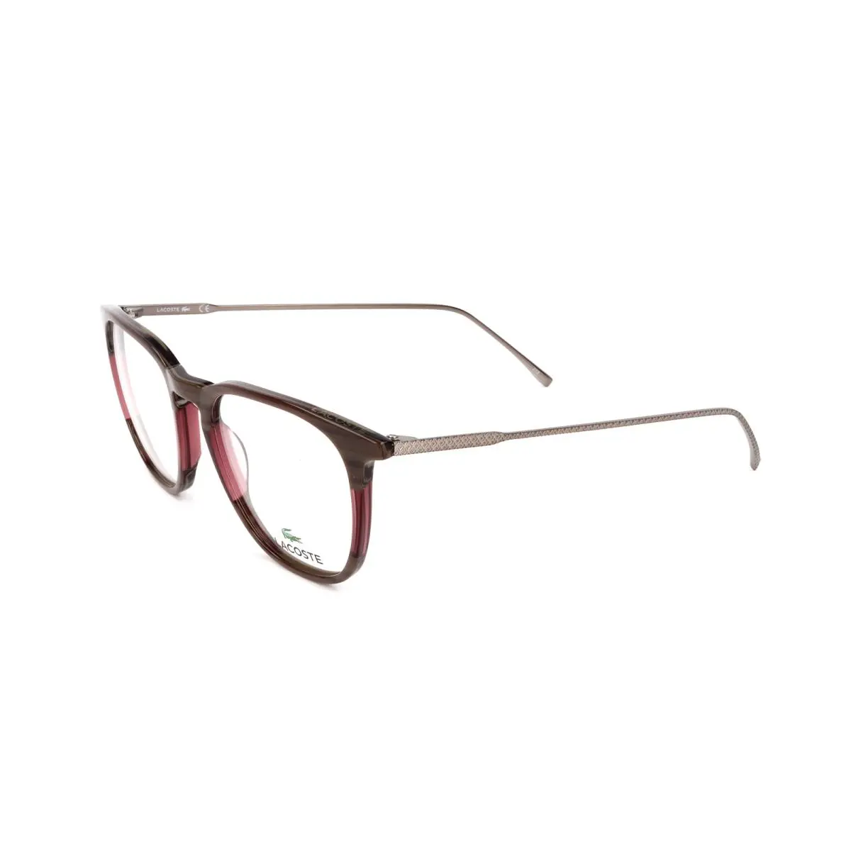 Lacoste Men`s 50 mm Striped Burgundy Grey Eyeglasses L2828-604-50