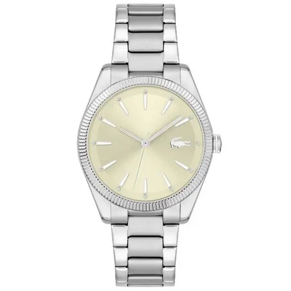 Capucine 2001239 Gold Dial Stainless Steel Bracelet 36MM Womens Watch by Lacoste