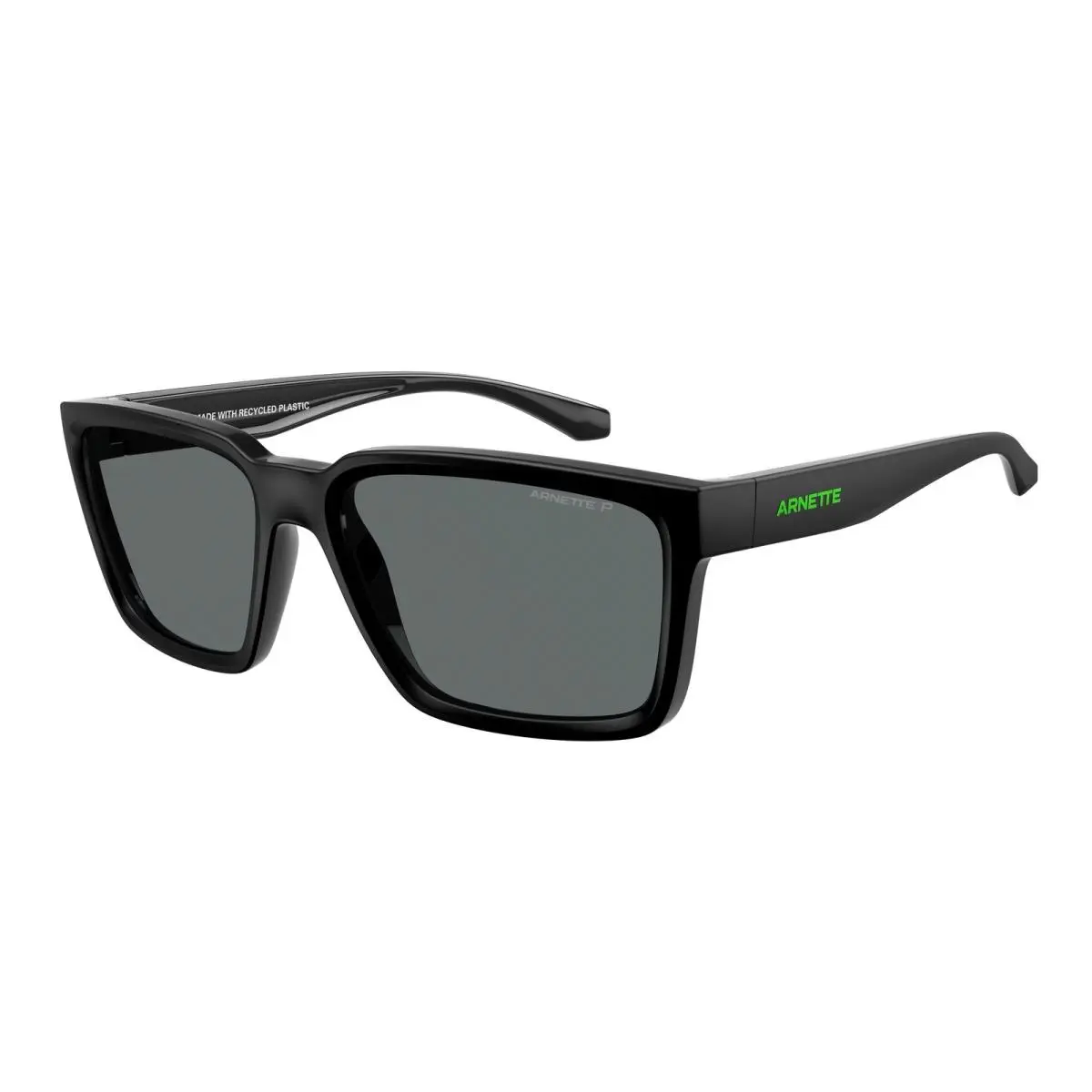 Arnette AN4346 290081 Plot Twist Black Grey Polarized 57 mm Men`s Sunglasses