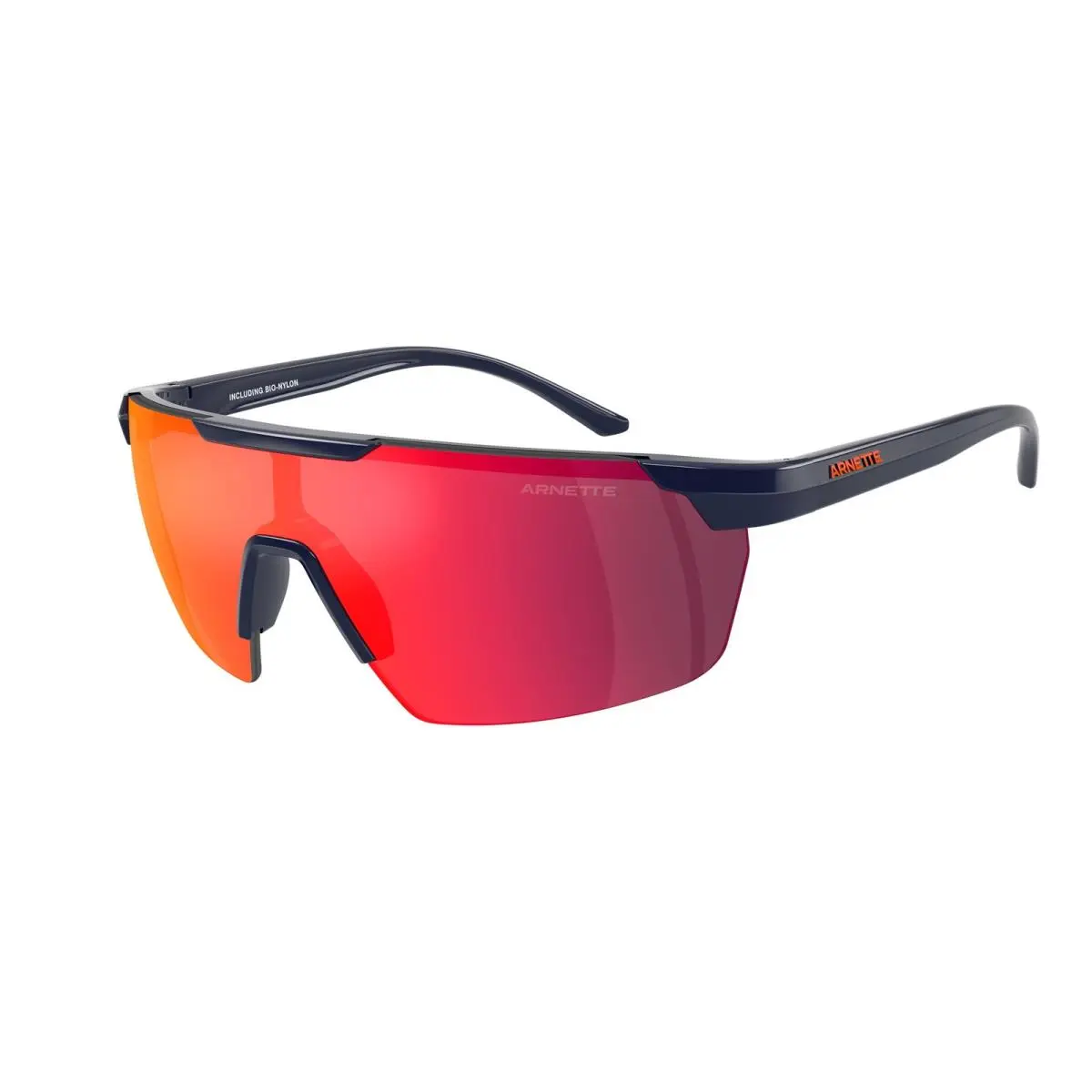 Arnette AN4369 27626Q Navy Blue Red Yellow Mirror 42 mm Men`s Sunglasses