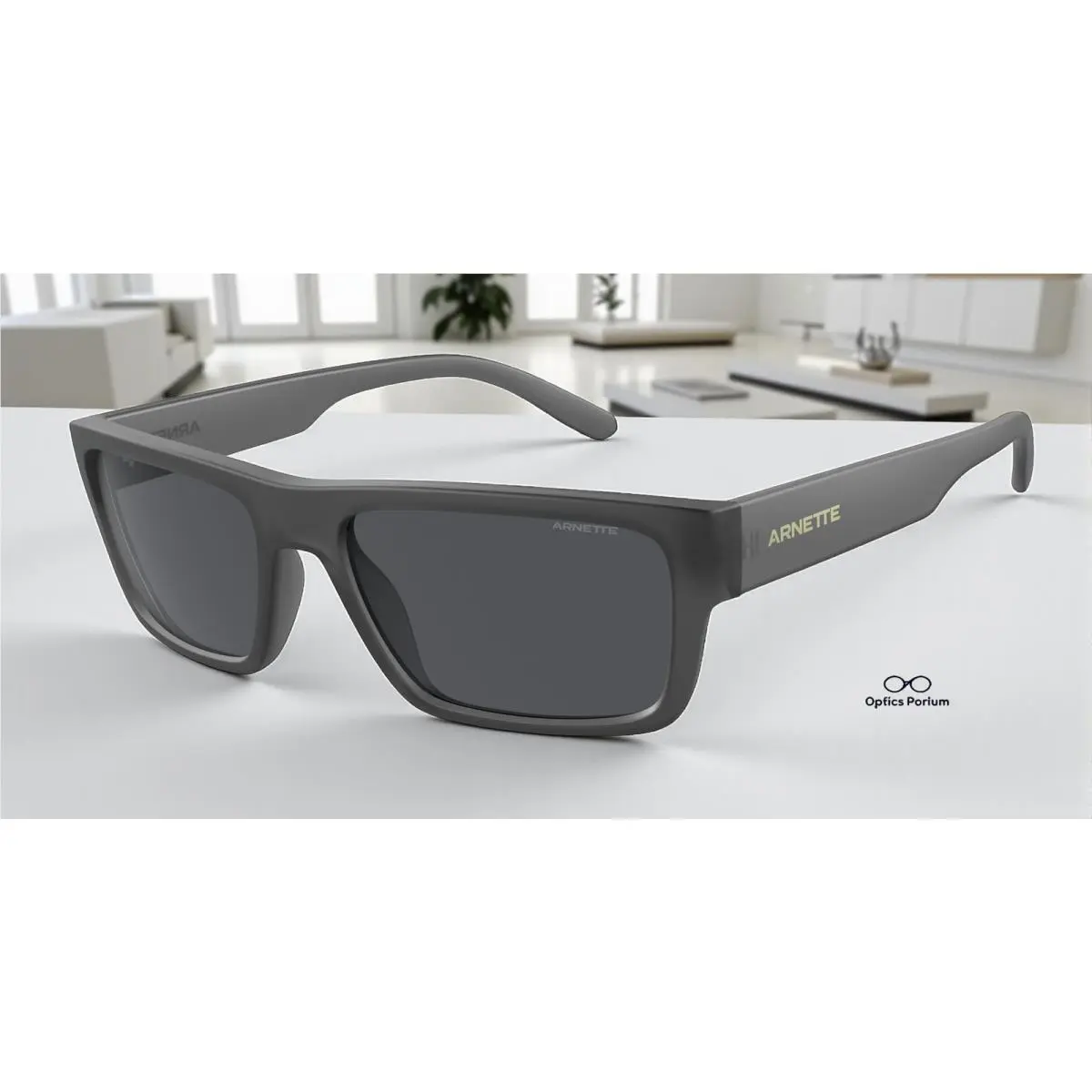 Arnette AN4338 278687 Phoxer Frosted Grey Dark Grey 57 mm Men`s Sunglasses