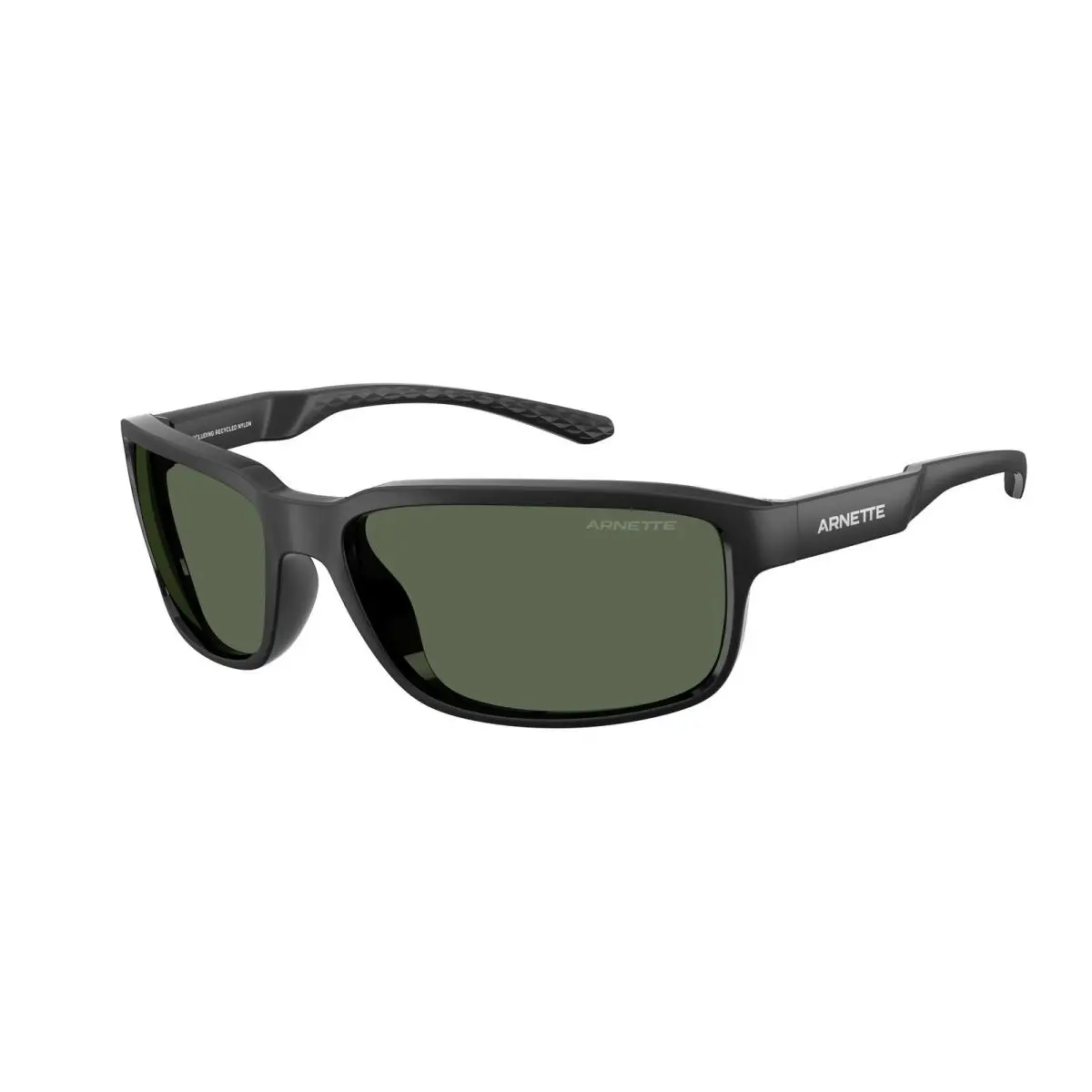 Arnette AN4373 290071 Matte Recycled Black Dark Green 62 mm Men`s Sunglasses