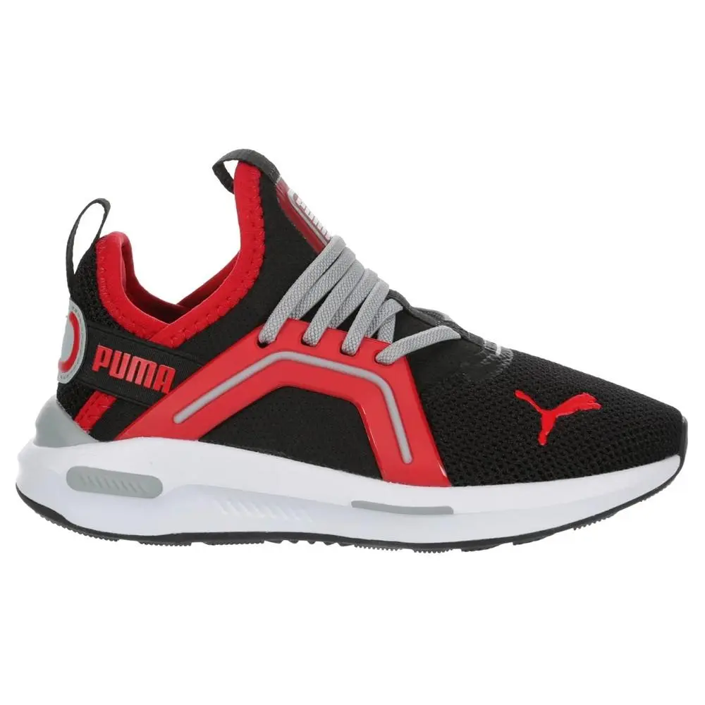 Little Kid`s Puma Soft Enzo 5 AC PS Black-cool Mid Gray-red 401511 05