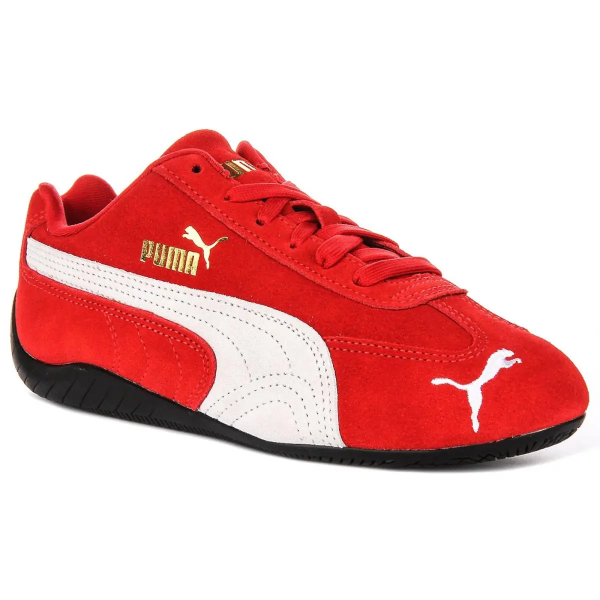Puma Speedcat Racetrack Suede Lace Up Junior Boys Sneakers In Red White US 4 - 7