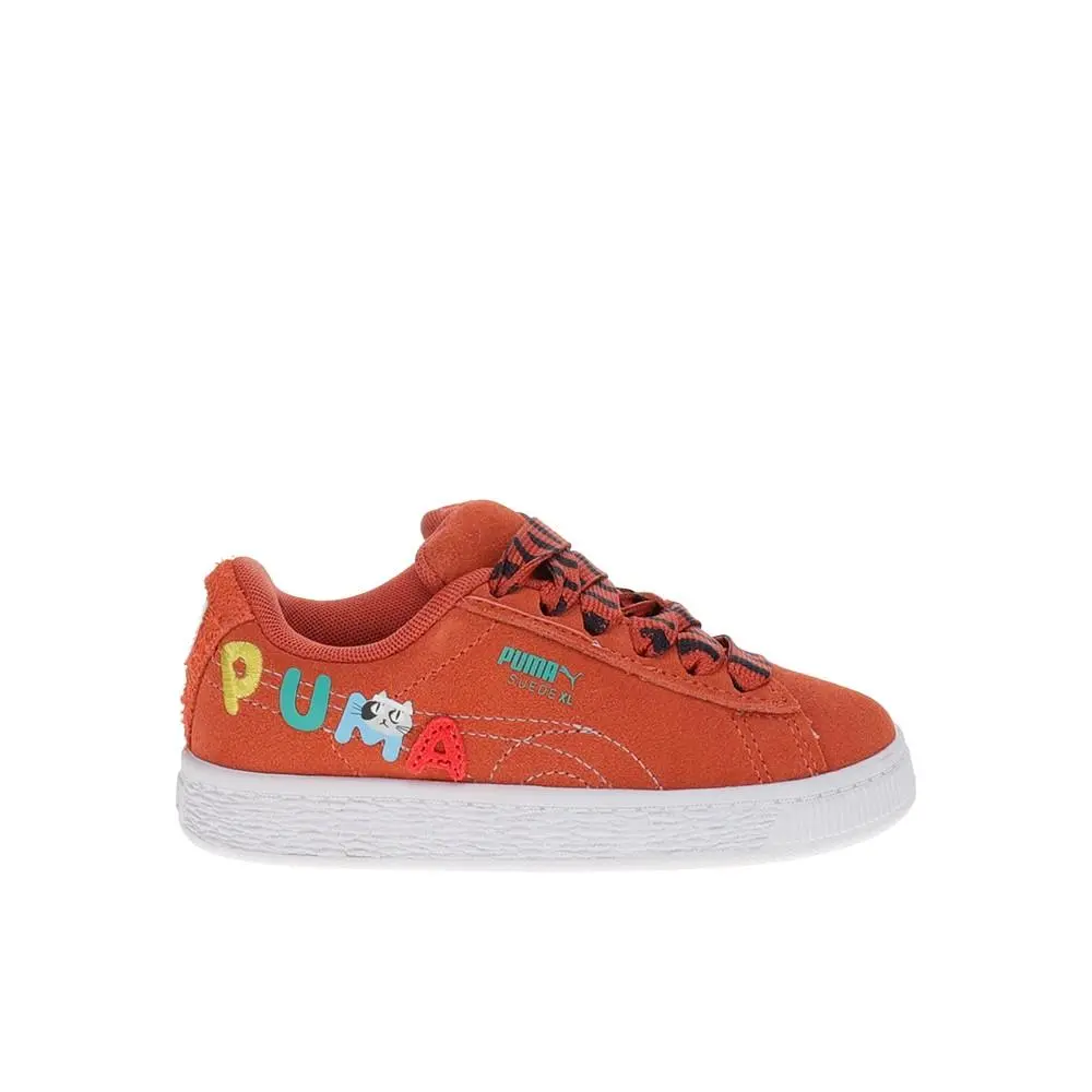 Puma Suede Xl Sporty Cats Lace Up Toddler Boys Orange Sneakers Casual Shoes 404