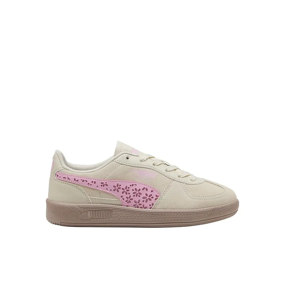 Puma Palermo Eternal Bloom Lace Up Youth Girls White Sneakers Casual Shoes 4049