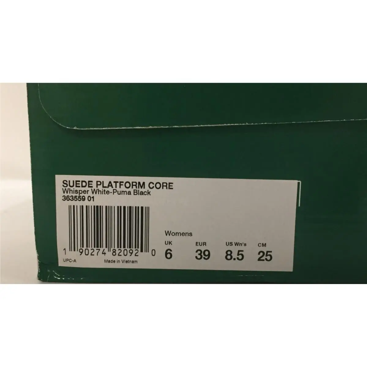 Puma shoes - Platform Core - Platform Core - 363559-01 - White/Black 6