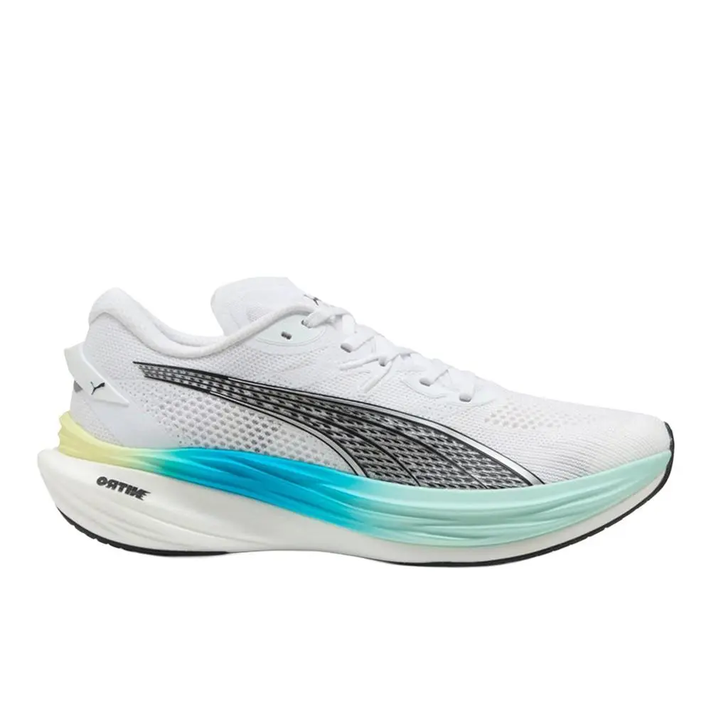 Puma Deviate Nitro 3 Wide Running Mens White Sneakers Athletic Shoes 37844907