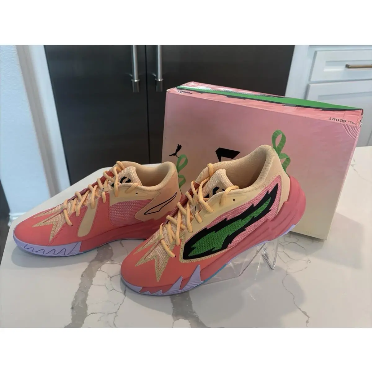 Size 11 -  Scoot 1 Georgia Peach Passionfruit Green by Puma
