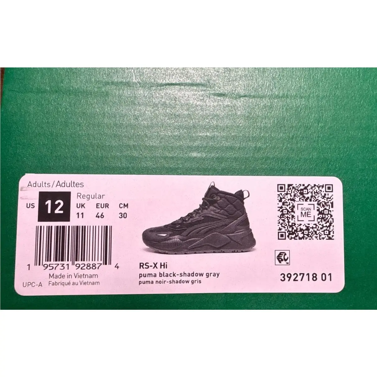 Puma shoes - Puma RS-X Hi - 392718 01 - Black (UPC: 195731928874) 1