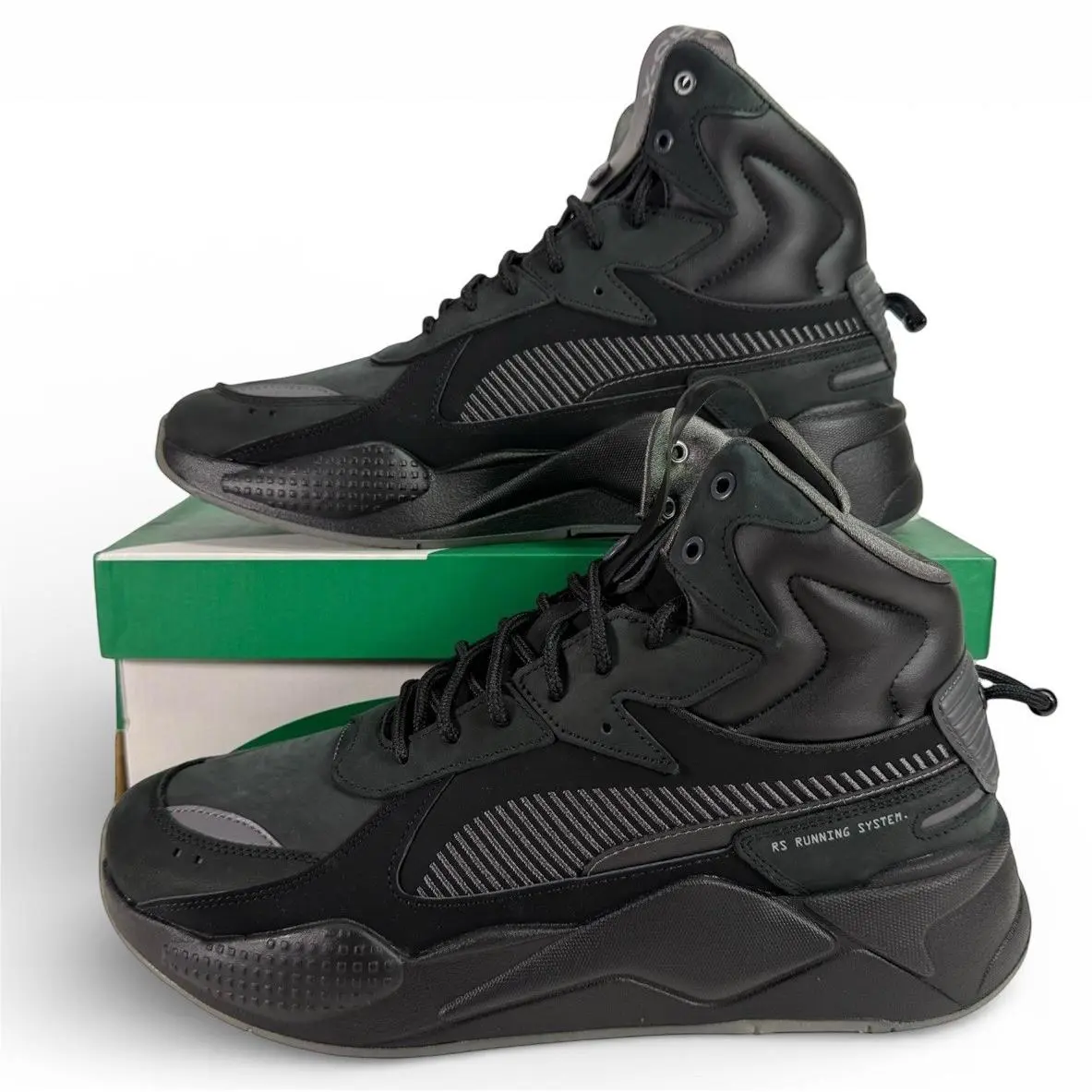 Puma Rs-x Mid S Militia Sneaker Boot 380414 01 Black Men`s Shoe Size 11.5
