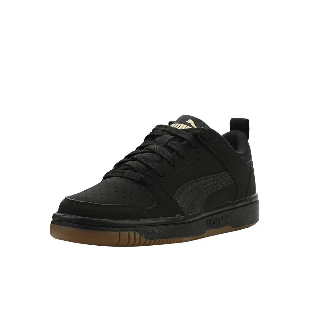Puma shoes - PUMA Rebound Layup Lo Nubuck Lace Up  Youth - 39177203 - Black (UPC: 198555348774) 0