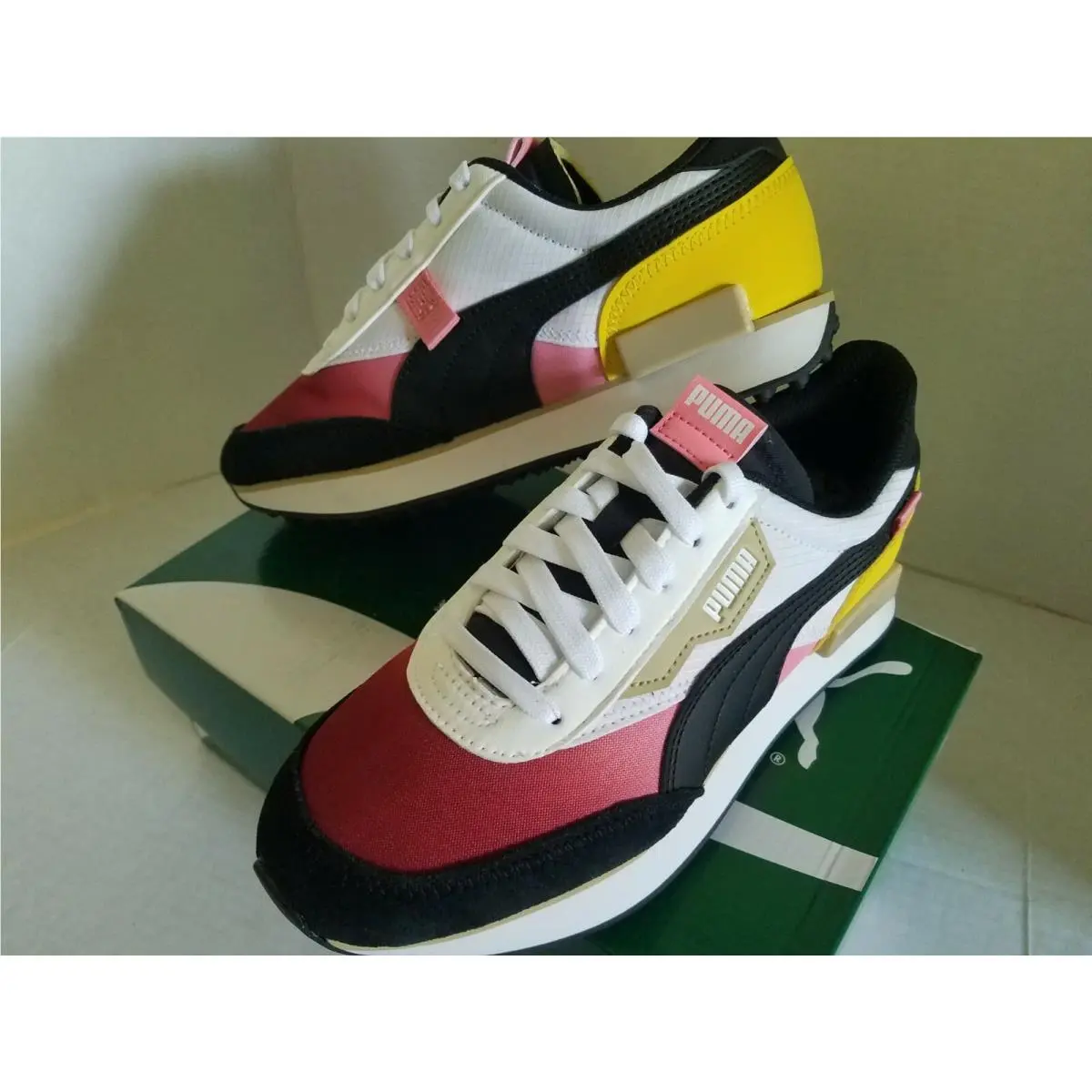 Puma shoes - Puma Future Rider Play on. - Maroon, Black, dark yellow 5