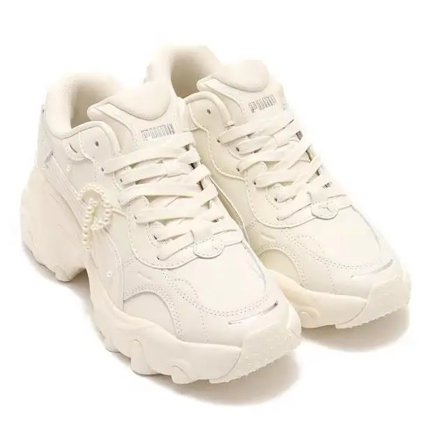 Puma Pulsar Wedge Pearl Ivory Sneaker 402239 01 Women`s Shoe Size 9.5