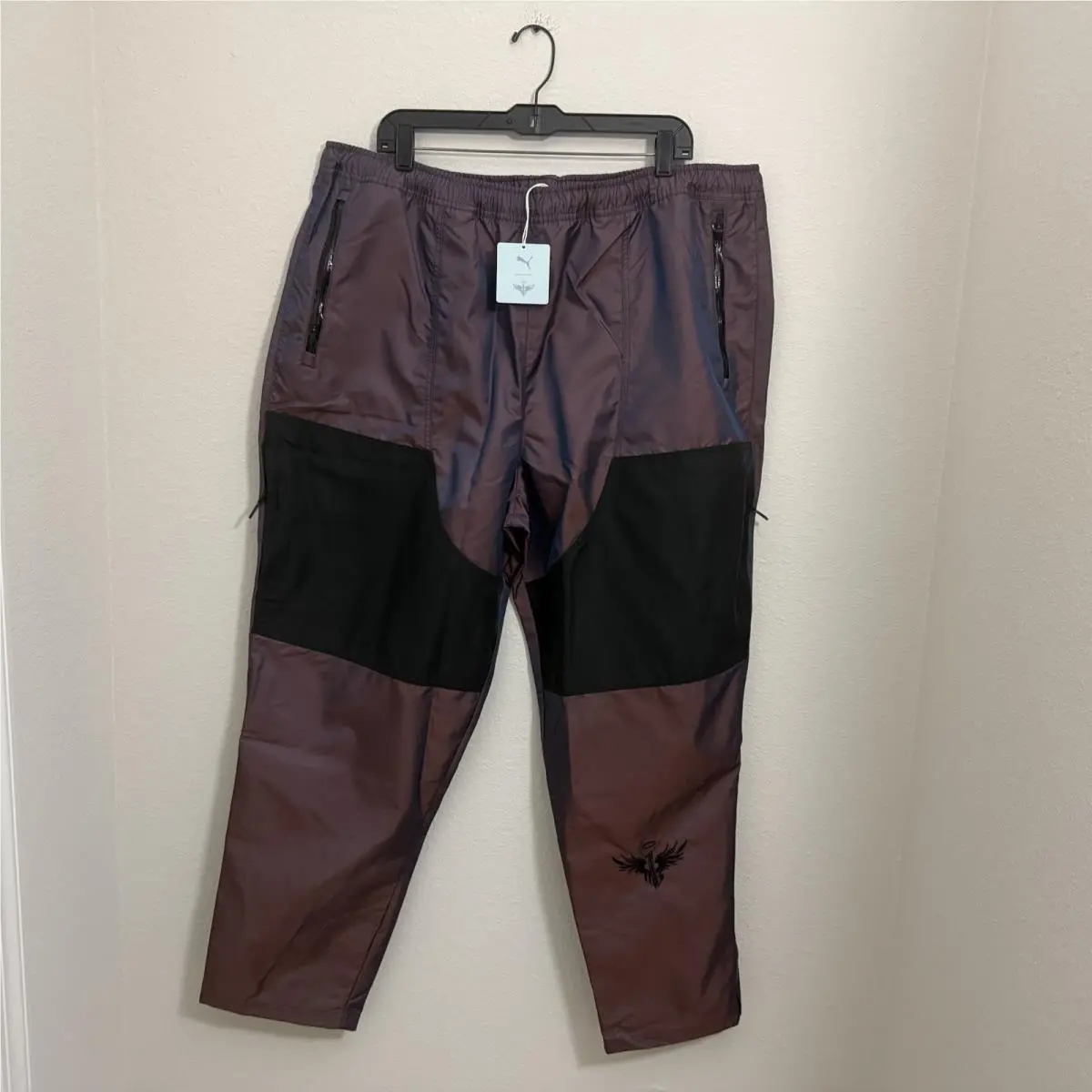 Mens Size Xxl Puma Lamelo Ball Iridescent Woven Pants 625342 01 2XL Purple