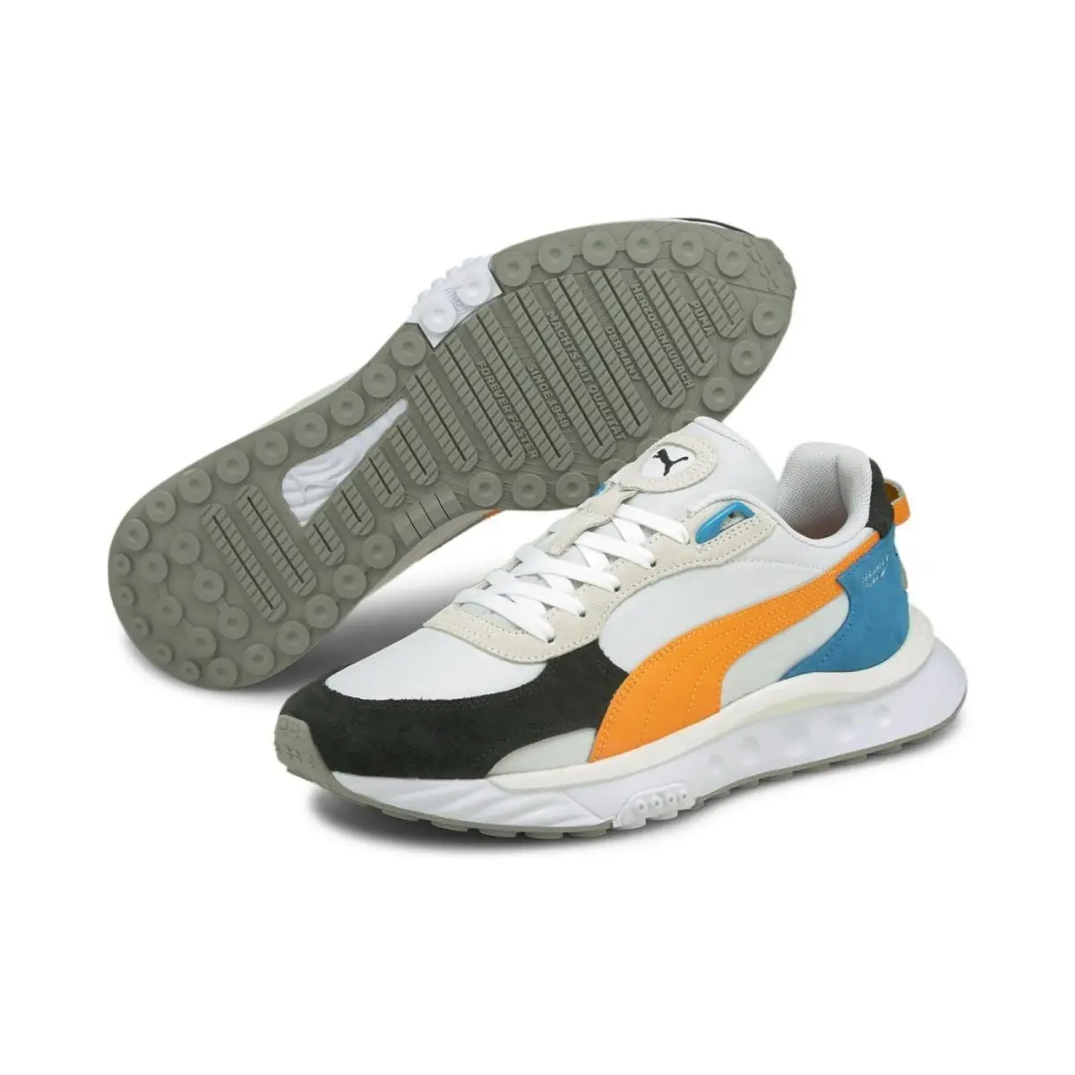 Puma shoes - PUMA WILD - WILD - Puma White-Orange Glow 7