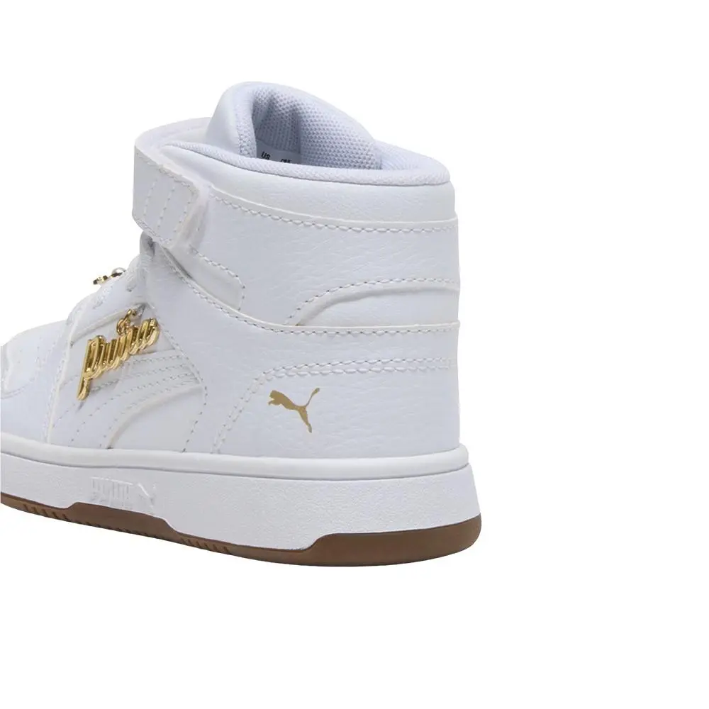 Puma shoes - PUMA Rebound Layup Rcl Bling Slip On Sneaker Youth - 40519901 - White (UPC: 198555378986) 5