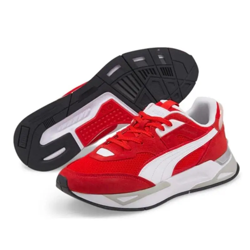 Puma Mens Mirage Sport Heritage Sneakers US 10.5 M EU 44 Red White Athletic
