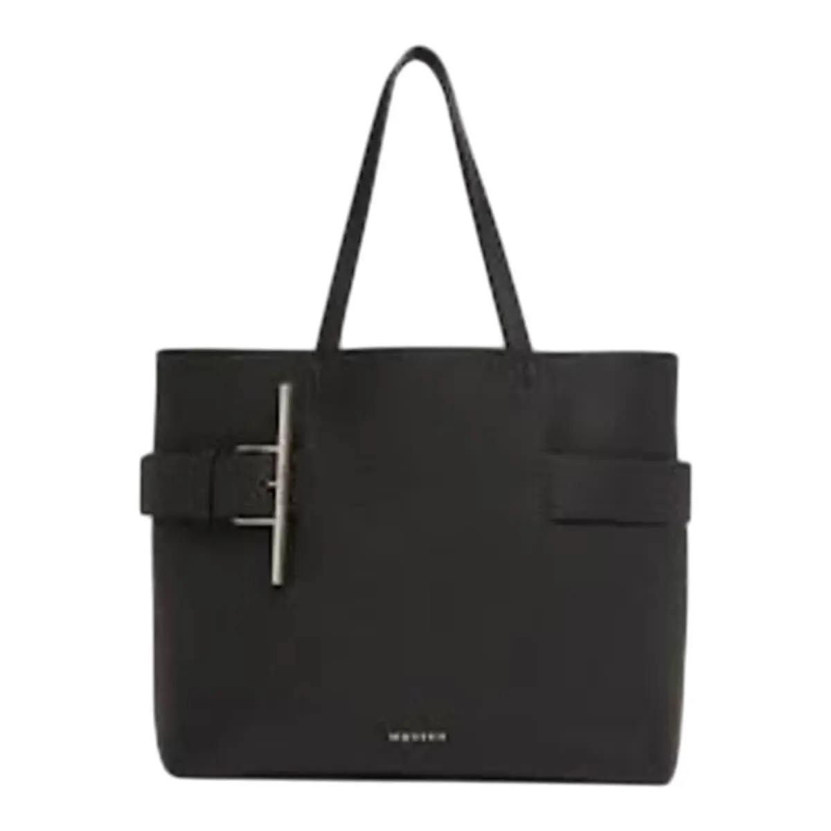 Alexander Mcqueen T-bar Sling Leather Tote in Black by Alexander McQueen