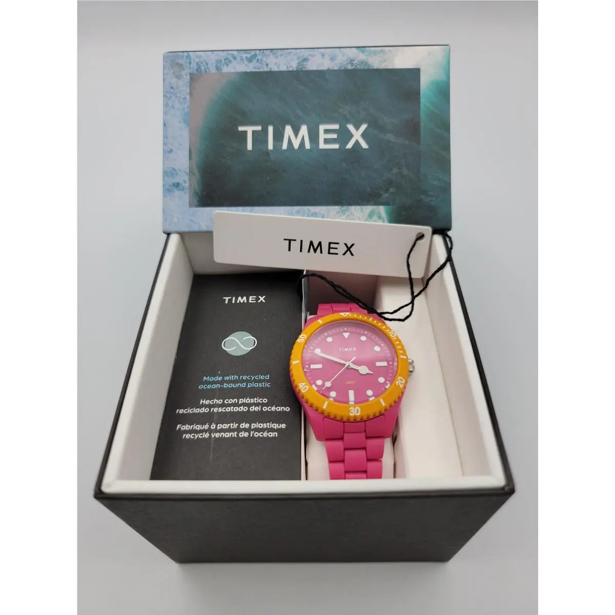 Legacy Women Watch 38mm Pink Plastic Band 7.75 Runs by Timex