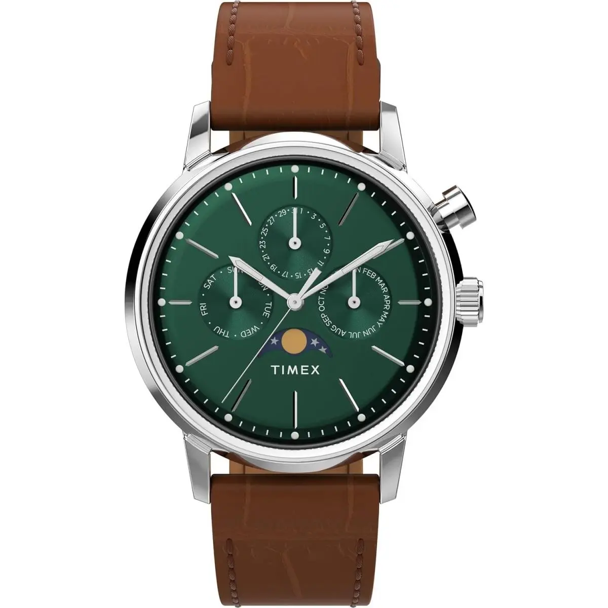 Marlin Moonphase Brown Men`s Watch TW2W51000 by Timex