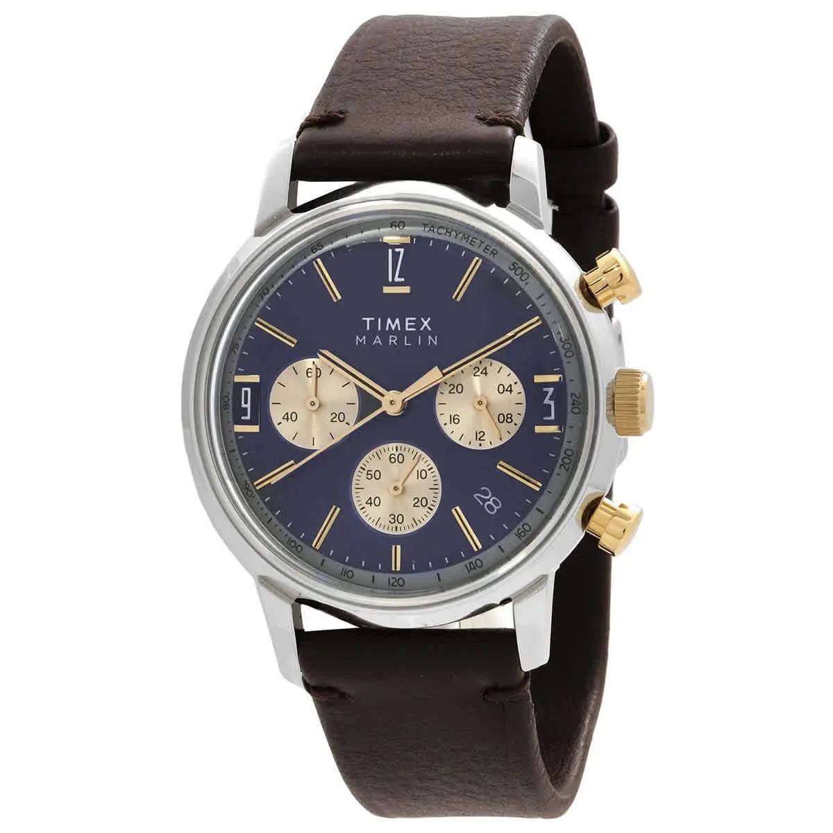 Timex Marlin Chronograph Quartz Blue Dial Men`s Watch TW2W60400