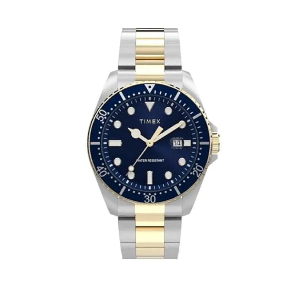 Trend Blue Dial Two-tone Stainless Steel Men`s Quartz Watch 42mm TW2W71800 by Timex
