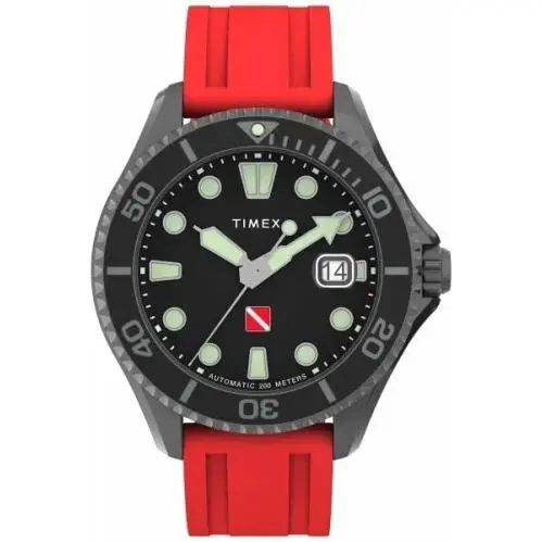 Tiburn Mens Automatic Synthetic Rubber Strap Watch TW2W21000 by Timex