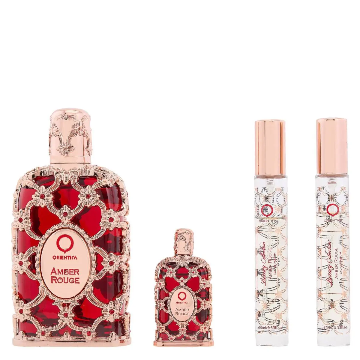 Orientica Ladies Amber Rouge 4pcs Edp Gift Set Fragrances 6297001158067