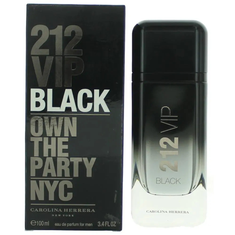 212 Vip Black by Carolina Herrera 3.4 oz Edp Spray For Men