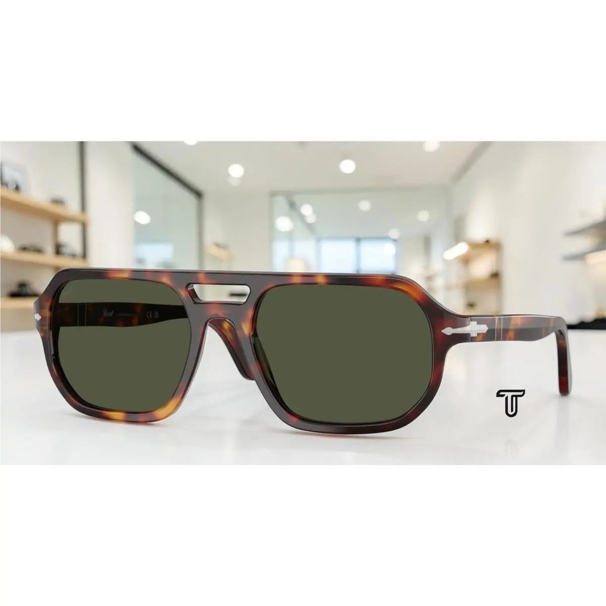Persol PO3393S 24 31 Guido Havana Green 56 mm Unisex Sunglasses