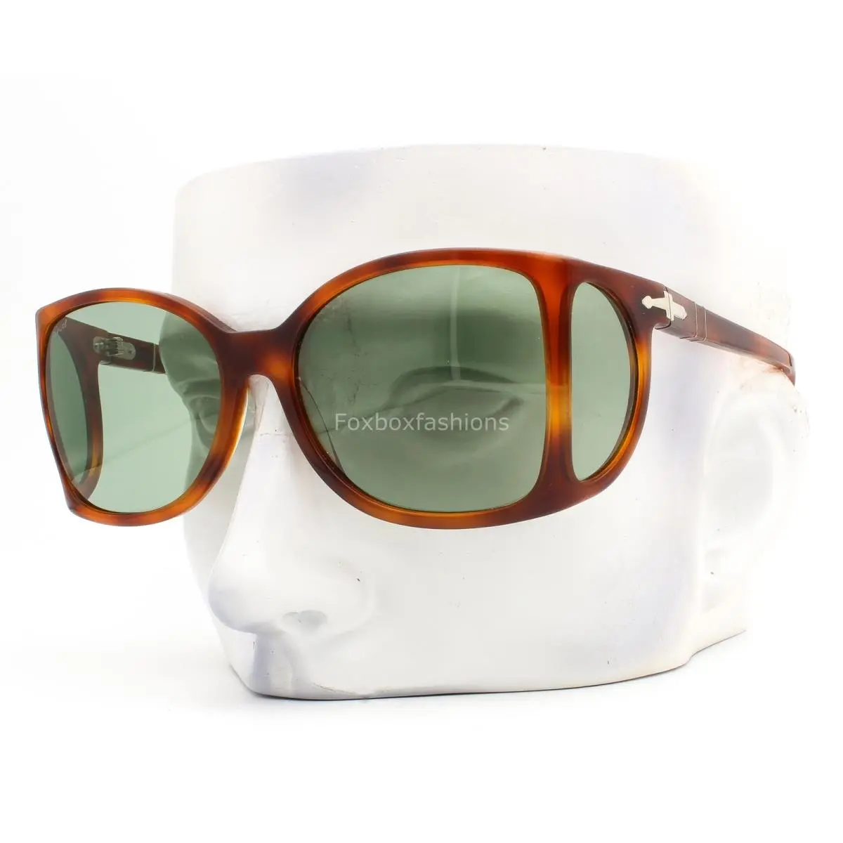 Persol Sunglasses Brown Havana Green Glass Lens PO 0005-S 96/52 with Case